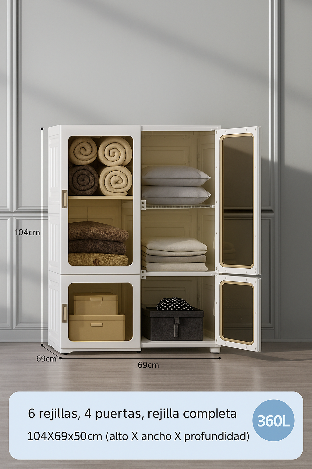 Organizador plegable: compra 1 y llévate 2 - Obtenga 10 perchas gratis