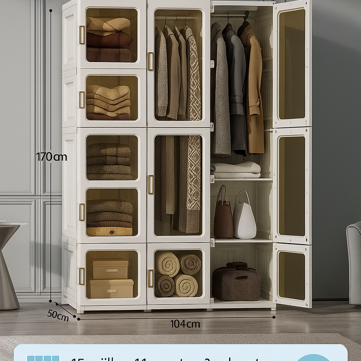 Organizador plegable: compra 1 y llévate 2 - Obtenga 10 perchas gratis