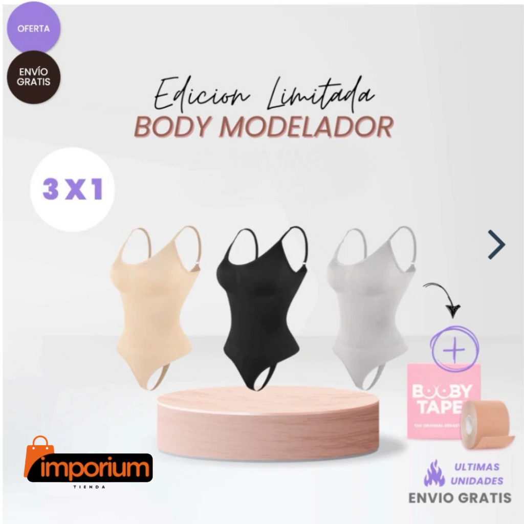 3 X 1 BODY MODELADOR + BOOB TAPE DE REGALO - IMPORIUM